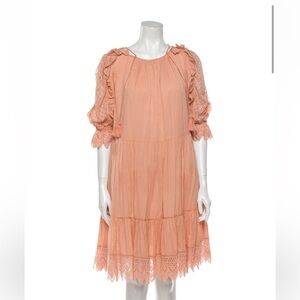 EUC Ulla Johnson Pink Lace Dress